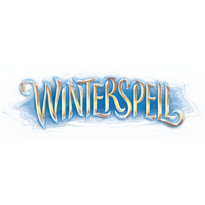 The word Winterspell is written in large, icy, golden-blue letters with a frosty, snow-like effect in the background.