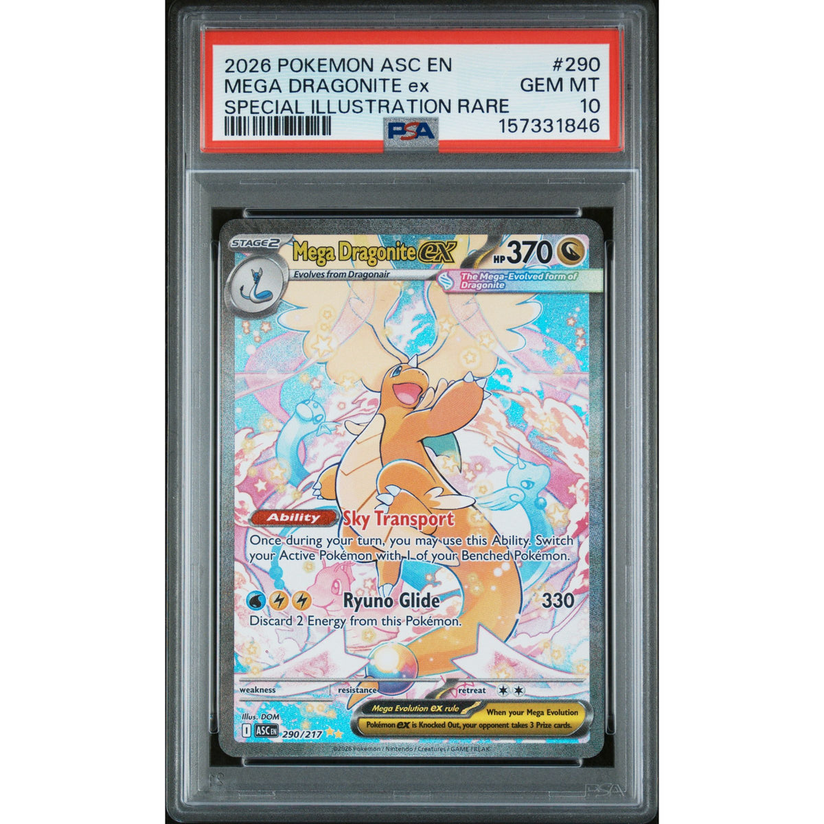 Pokémon TCG: Mega Dragonite Ex #290 PSA 10 - Ascended Heroes-157331846