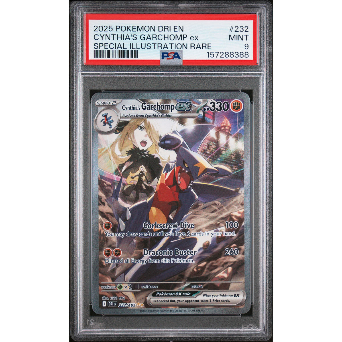 Pokémon TCG: Cynthia's Garchomp Ex #232 PSA 9-157288388