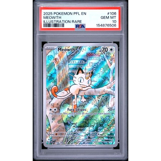 Pokémon TCG: Meowth #106 PSA 10-154876506