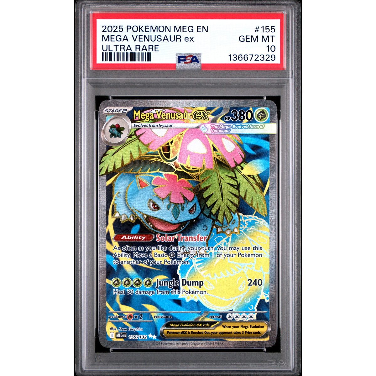Pokémon TCG: Mega Venusaur Ex #155 PSA 10-136672329