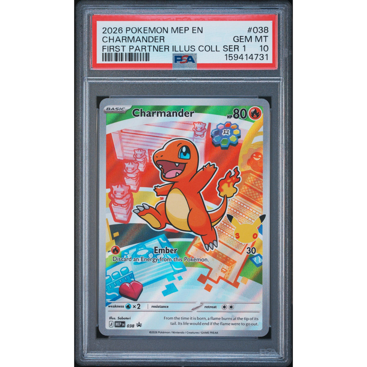 Pokémon TCG: Charmander #038 PSA 10-159414731
