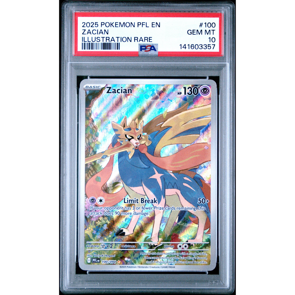 Pokémon TCG: Zacian #100 PSA 10-141603357