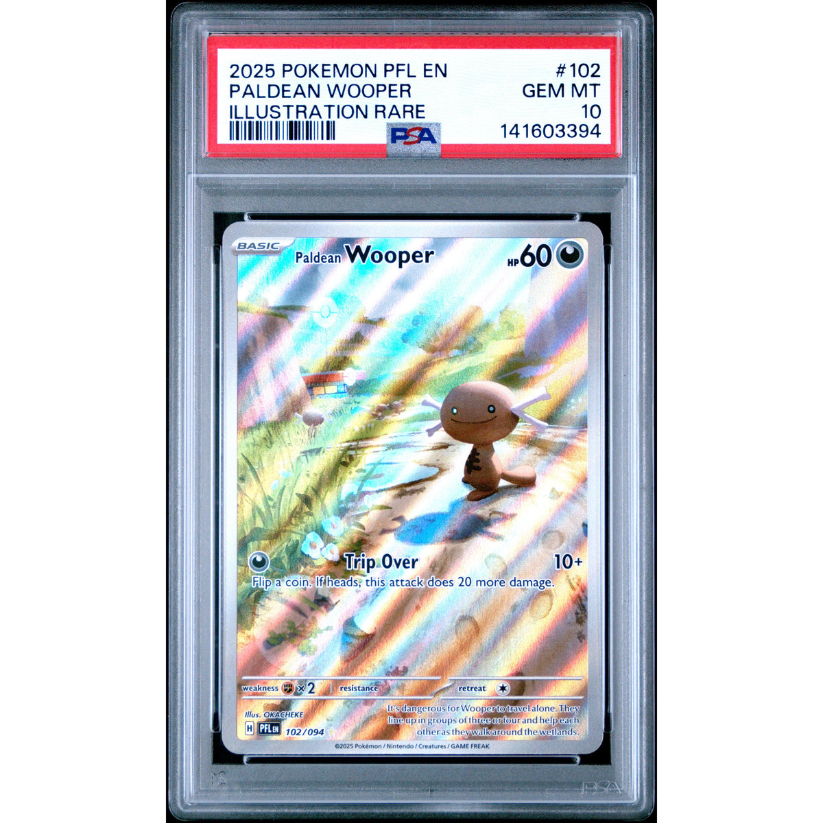 Pokémon TCG: Paldean Wooper #102 PSA 10-141603394