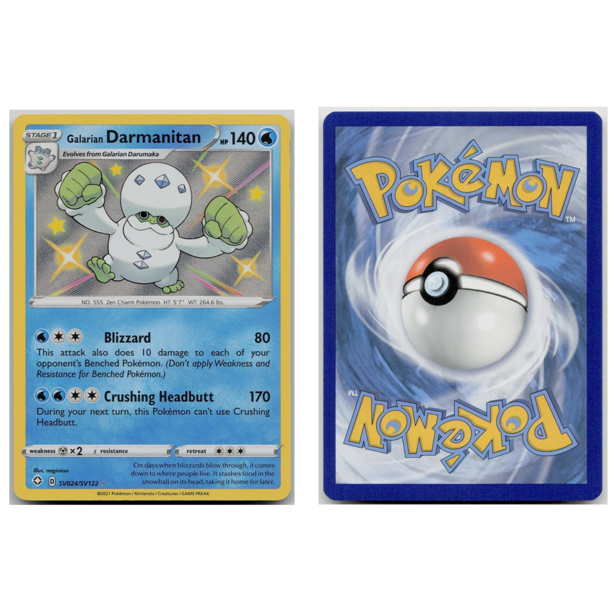 Pokémon TCG, Galarian Darmanitan (Shining Fates #SV24)