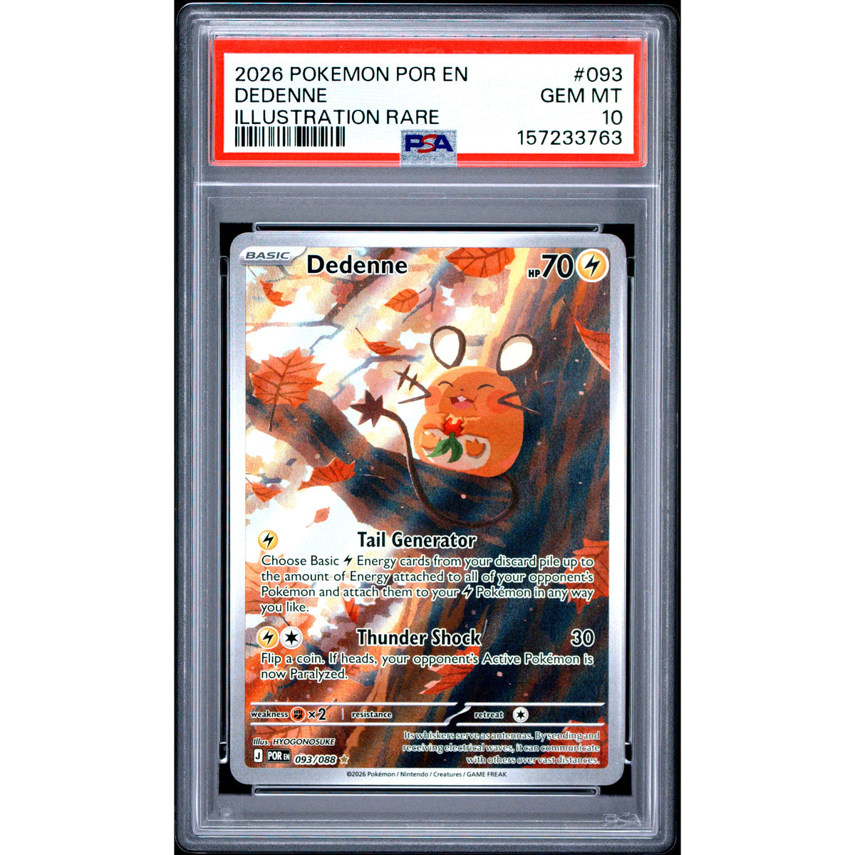 Pokémon TCG: Dedenne #093 PSA 10-157233763