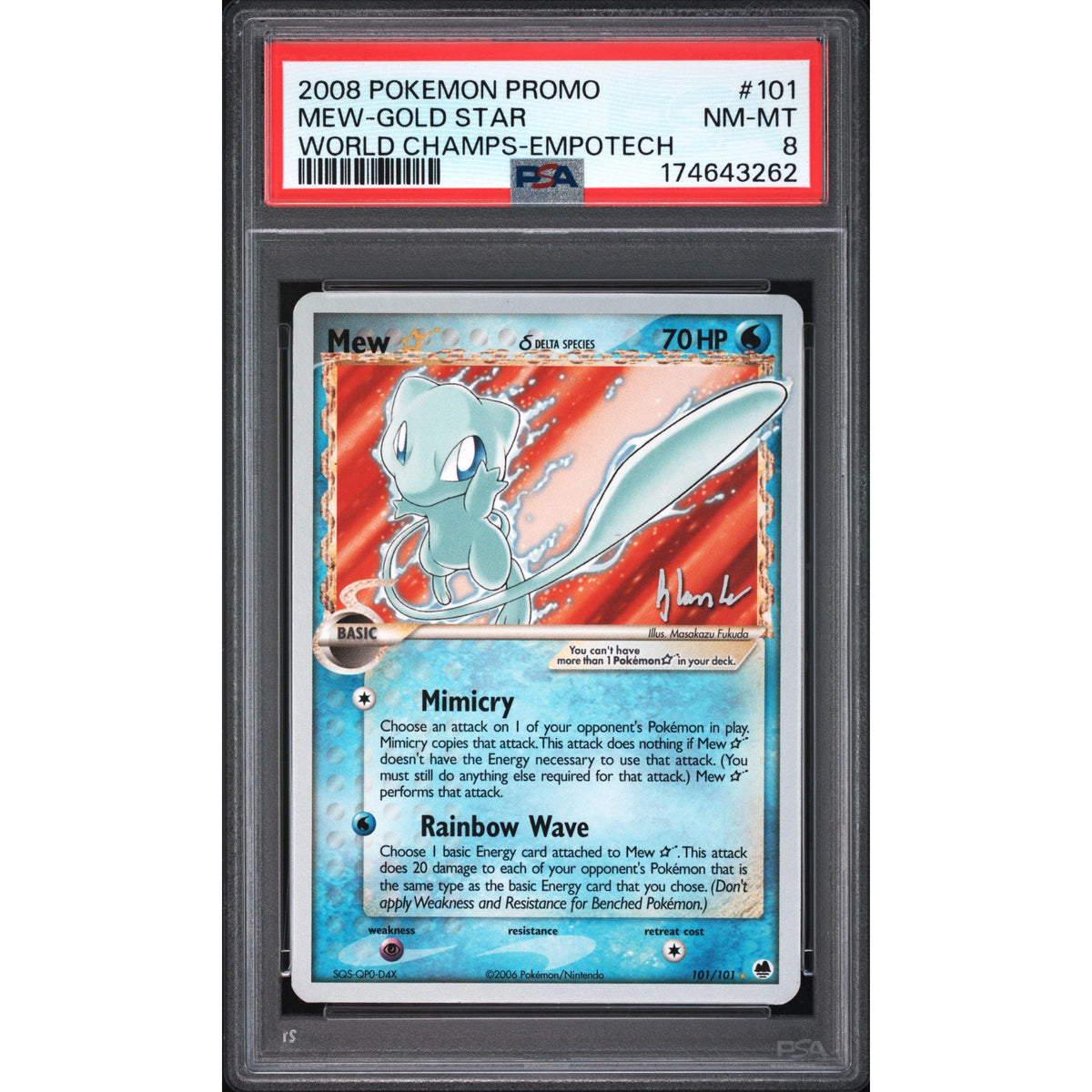 Pokémon TCG: Mew Gold Star #101 PSA 8-174643262