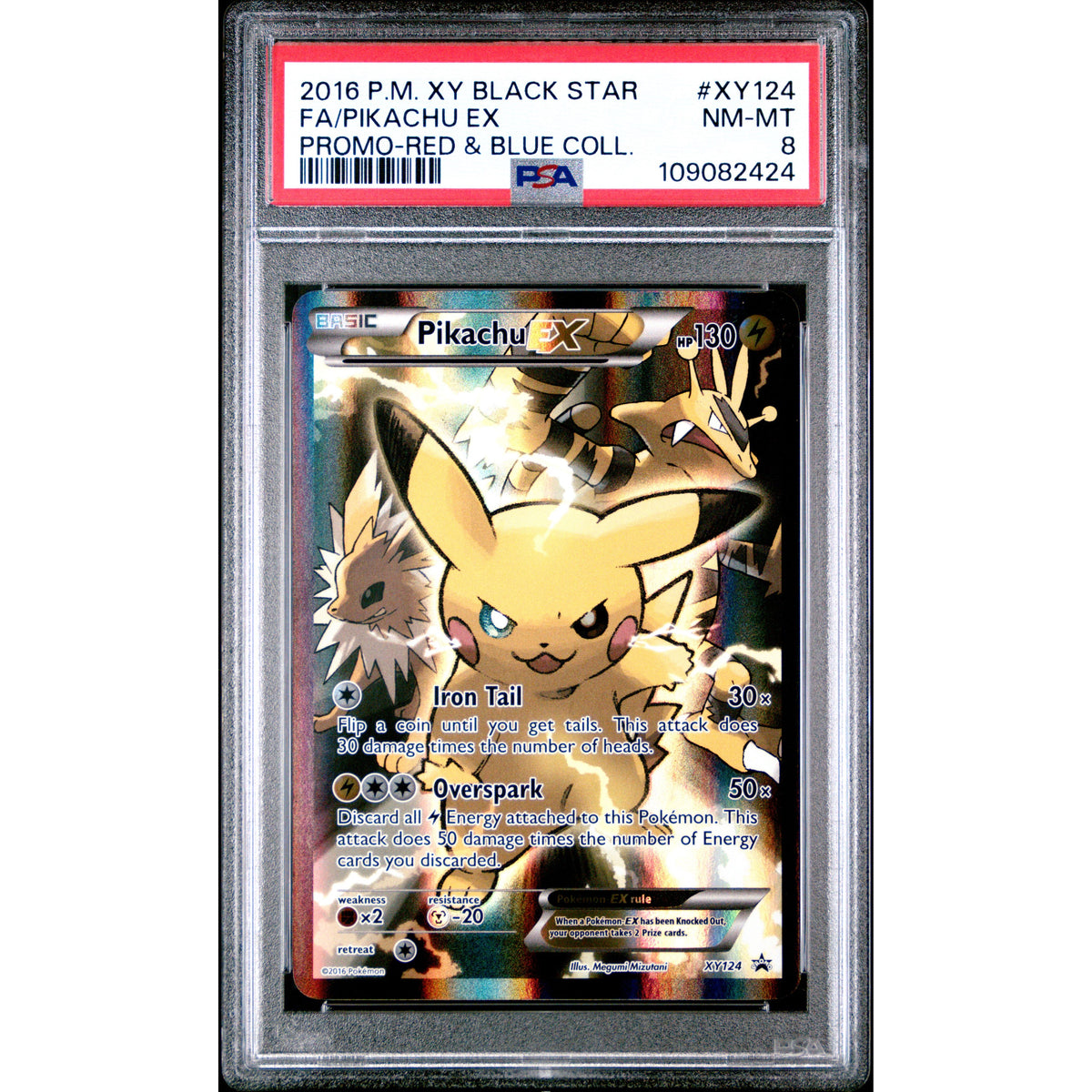 Pokémon TCG: Pikachu Ex #XY124 PSA 8-109082424