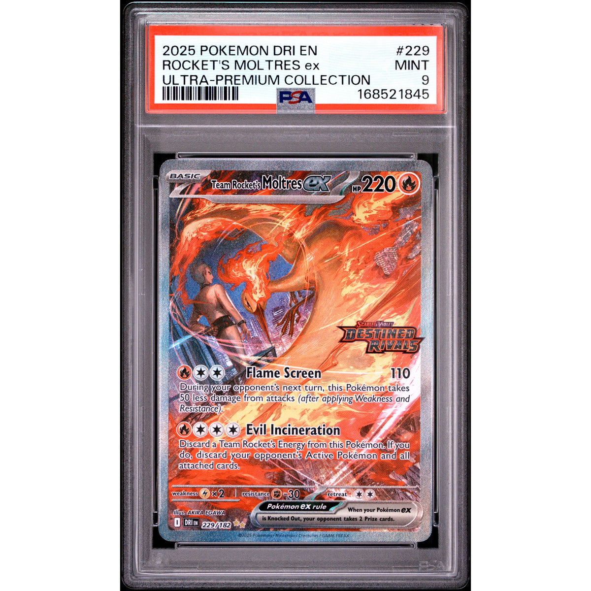 Pokémon TCG: Rocket's Moltres Ex #229 PSA 9-168521845