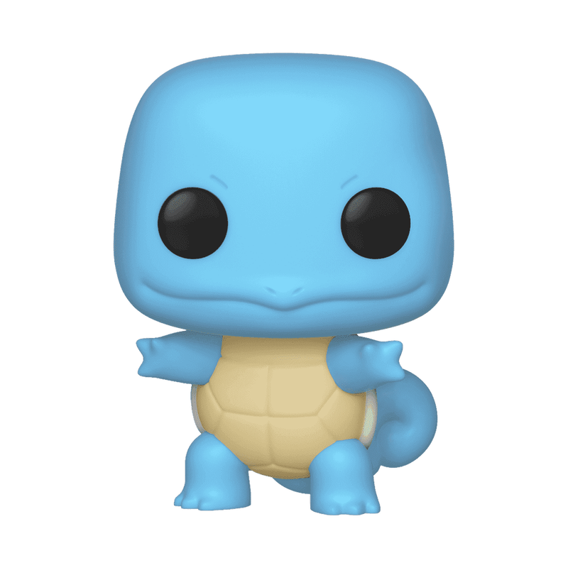 The Funko POP! Pokemon: Squirtle - #504 by Funko is a vinyl figure featuring Squirtle, the blue turtle-like Pokémon with a large head, black eyes, a cream-colored shell on its chest, and a curled tail. The figure depicts Squirtle standing on two legs with its arms outstretched.