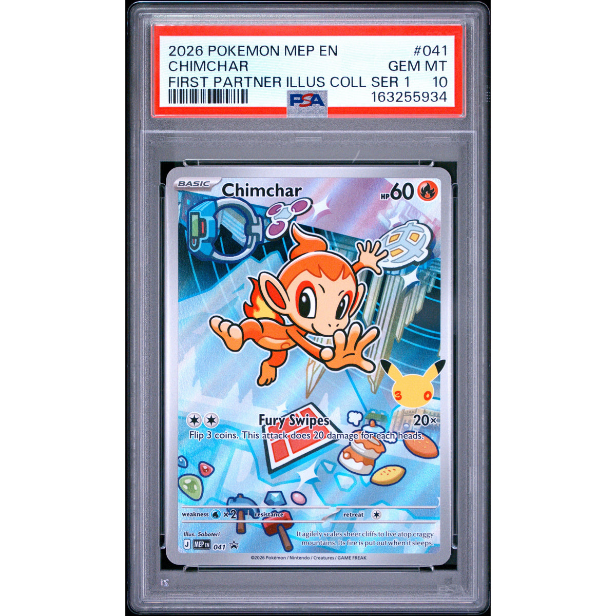 Pokémon TCG: Chimchar #041 PSA 10-163255934