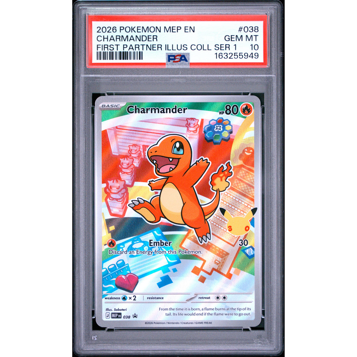 Pokémon TCG: Charmander #038 PSA 10-163255949