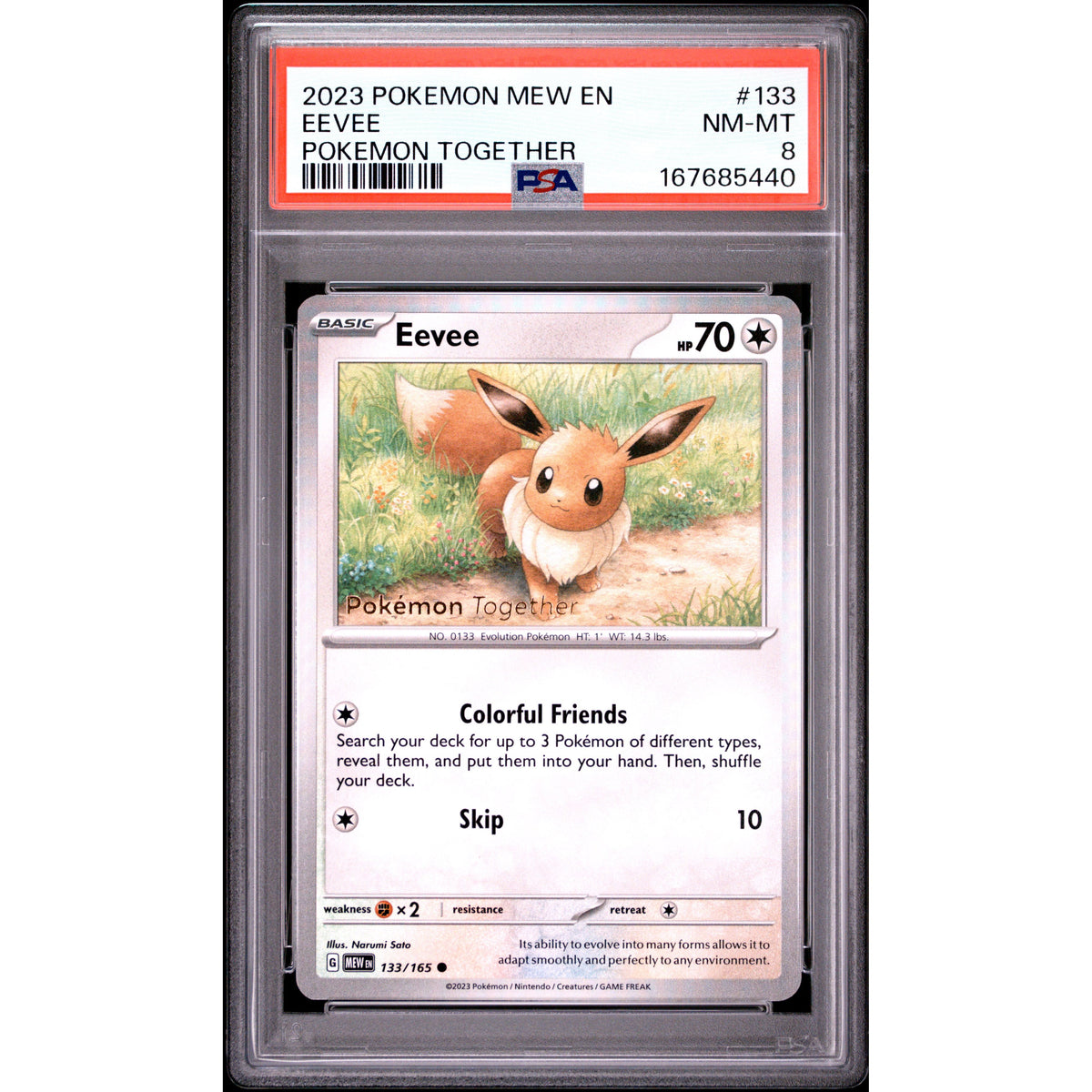 Pokémon TCG: Eevee #133 PSA 8-167685440