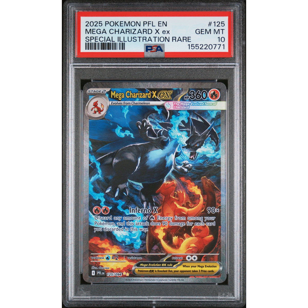 Pokémon TCG: Mega Charizard X Ex #125 PSA 10-155220771