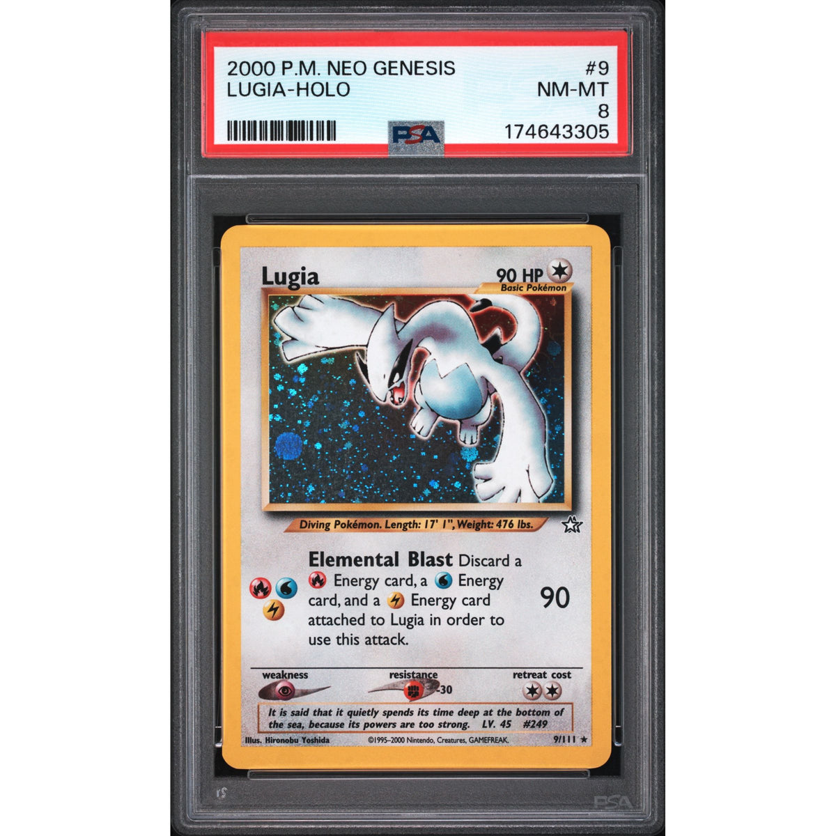Pokémon TCG: Lugia Holo #9 PSA 8-174643305
