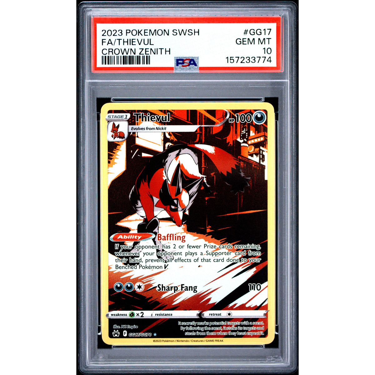 Pokémon TCG: Thievul #GG17 PSA 10-157233774