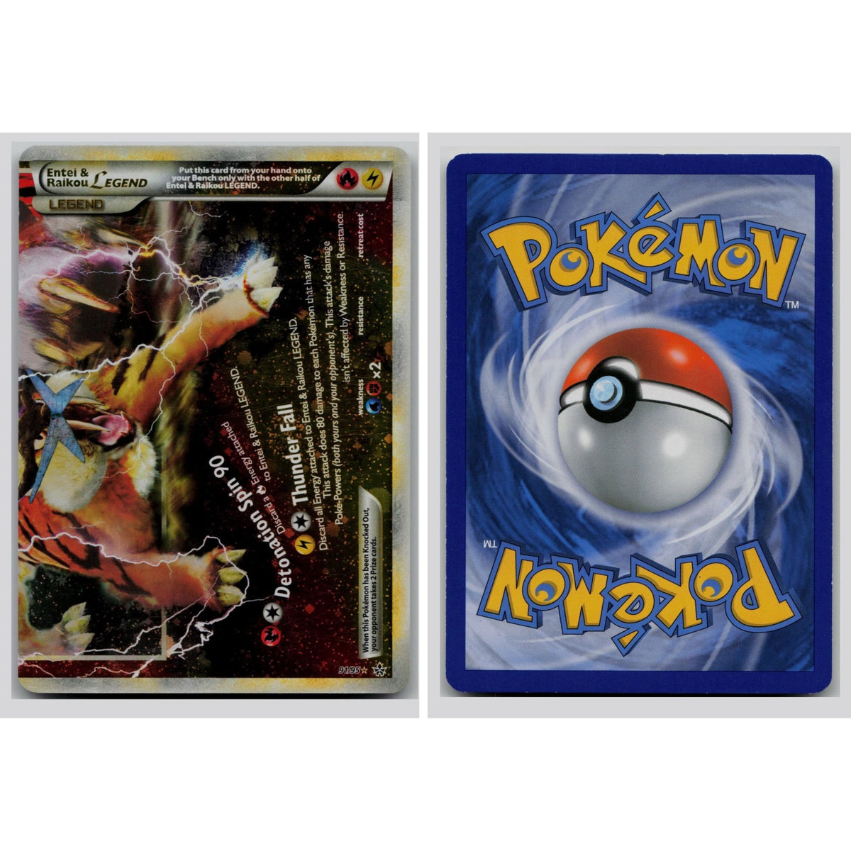 Pokémon TCG, Entei & Raikou LEGEND (HeartGold & SoulSilver #91)