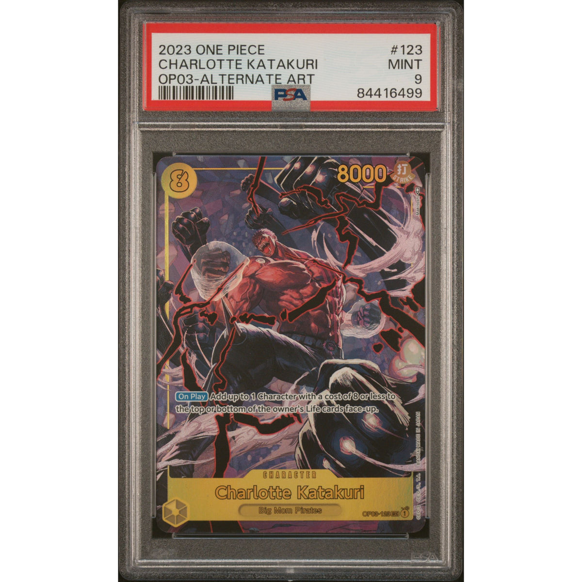 One Piece TCG: Charlotte Katakuri #123 PSA 9-84416499