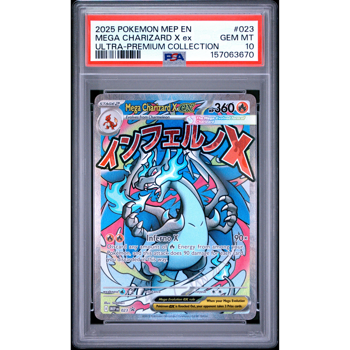 Pokémon TCG: Mega Charizard X Ex #023 PSA 10-157063670