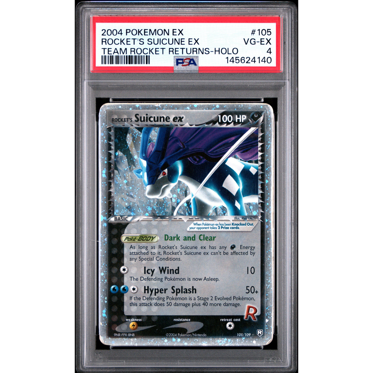 Pokémon TCG: Rocket's Suicune Ex #105 PSA 4 - Team Rocket Returns-145624140