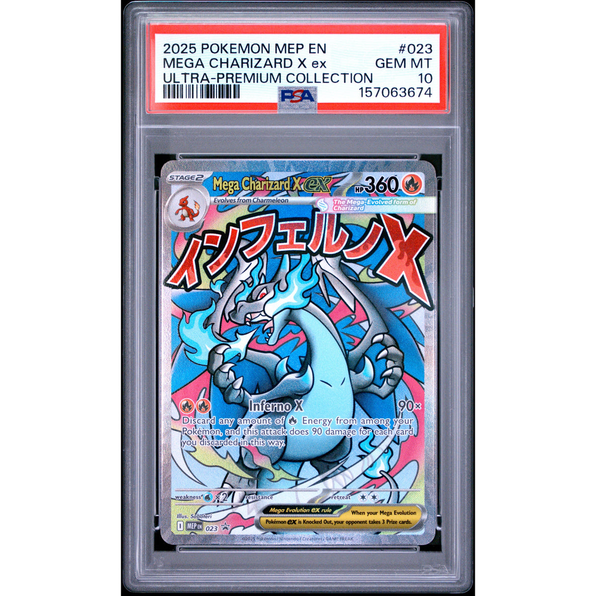 Pokémon TCG: Mega Charizard X Ex #023 PSA 10-157063674