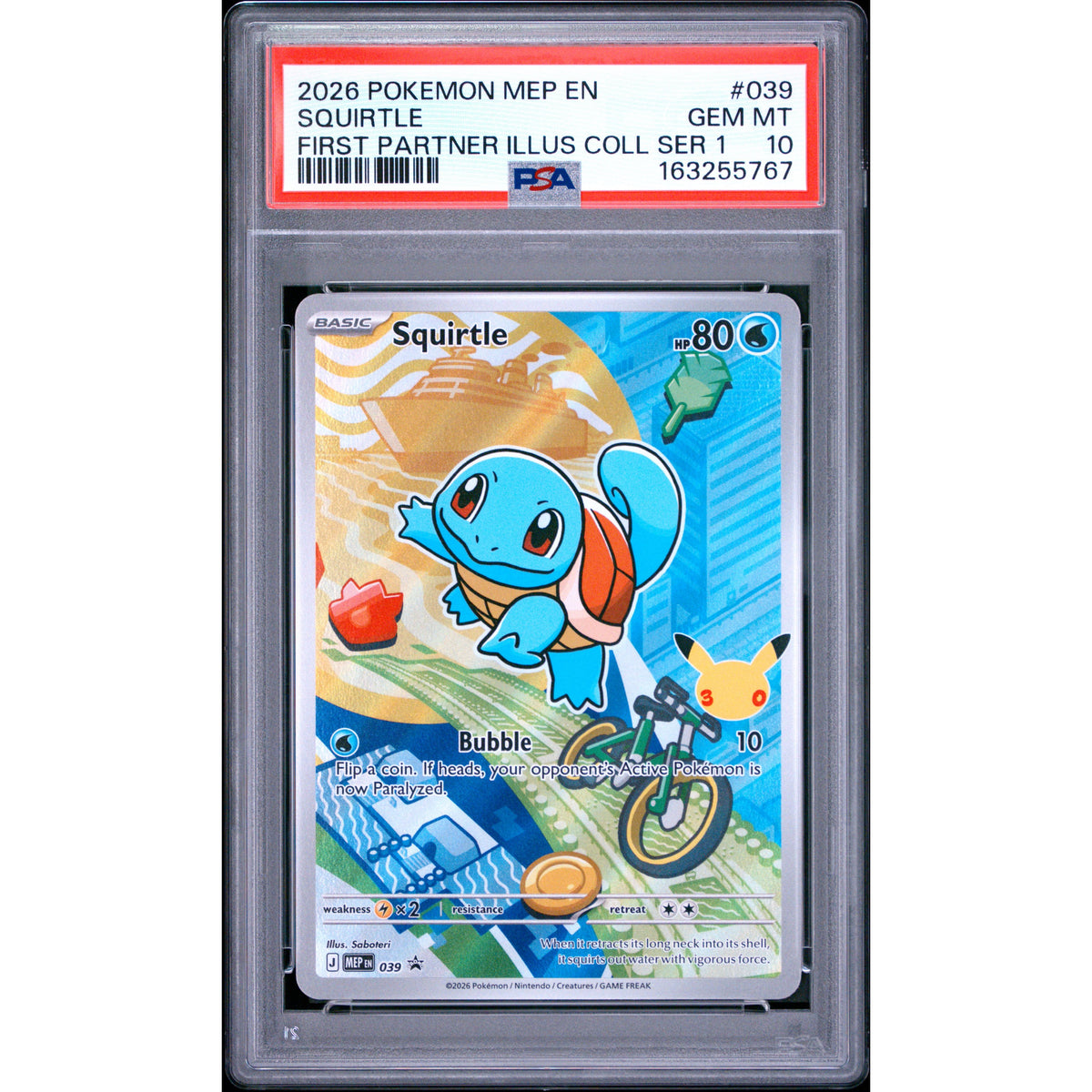 Pokémon TCG: Squirtle #039 PSA 10-163255767