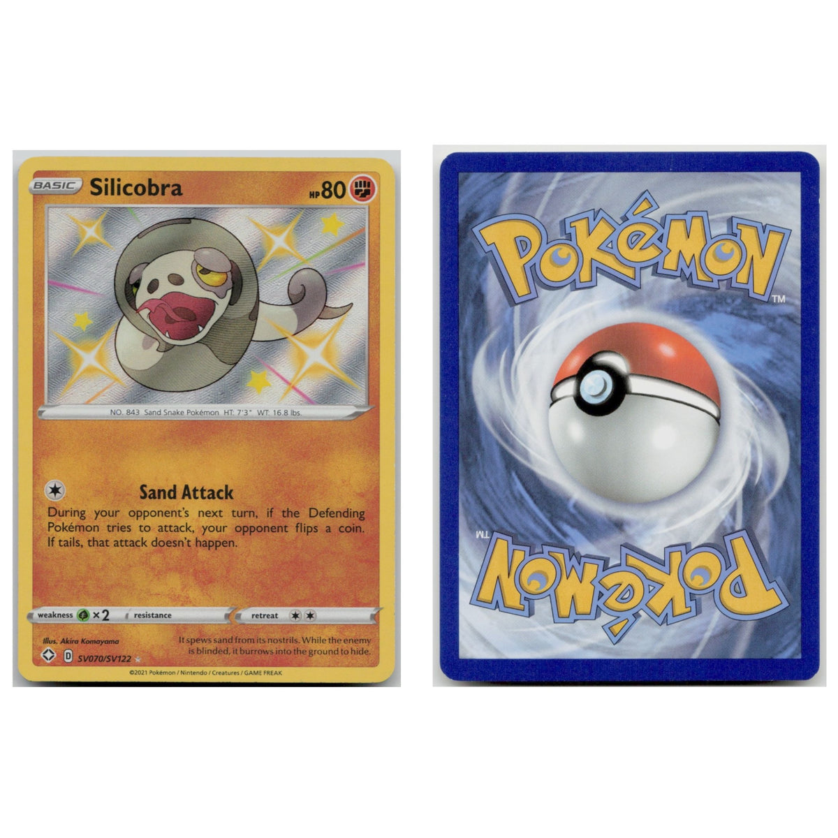 Pokémon TCG, Silicobra (Shining Fates #SV70)