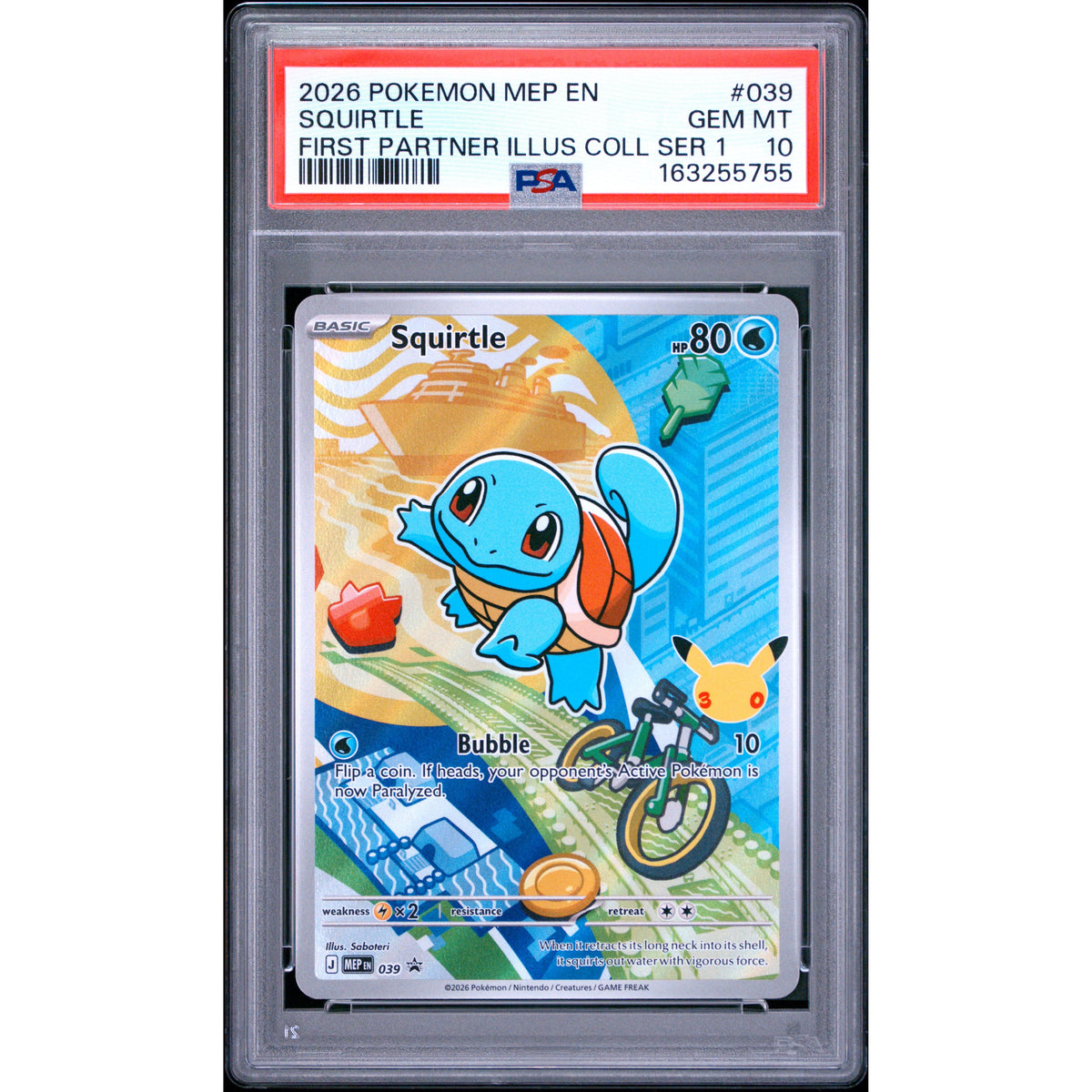Pokémon TCG: Squirtle #039 PSA 10-163255755