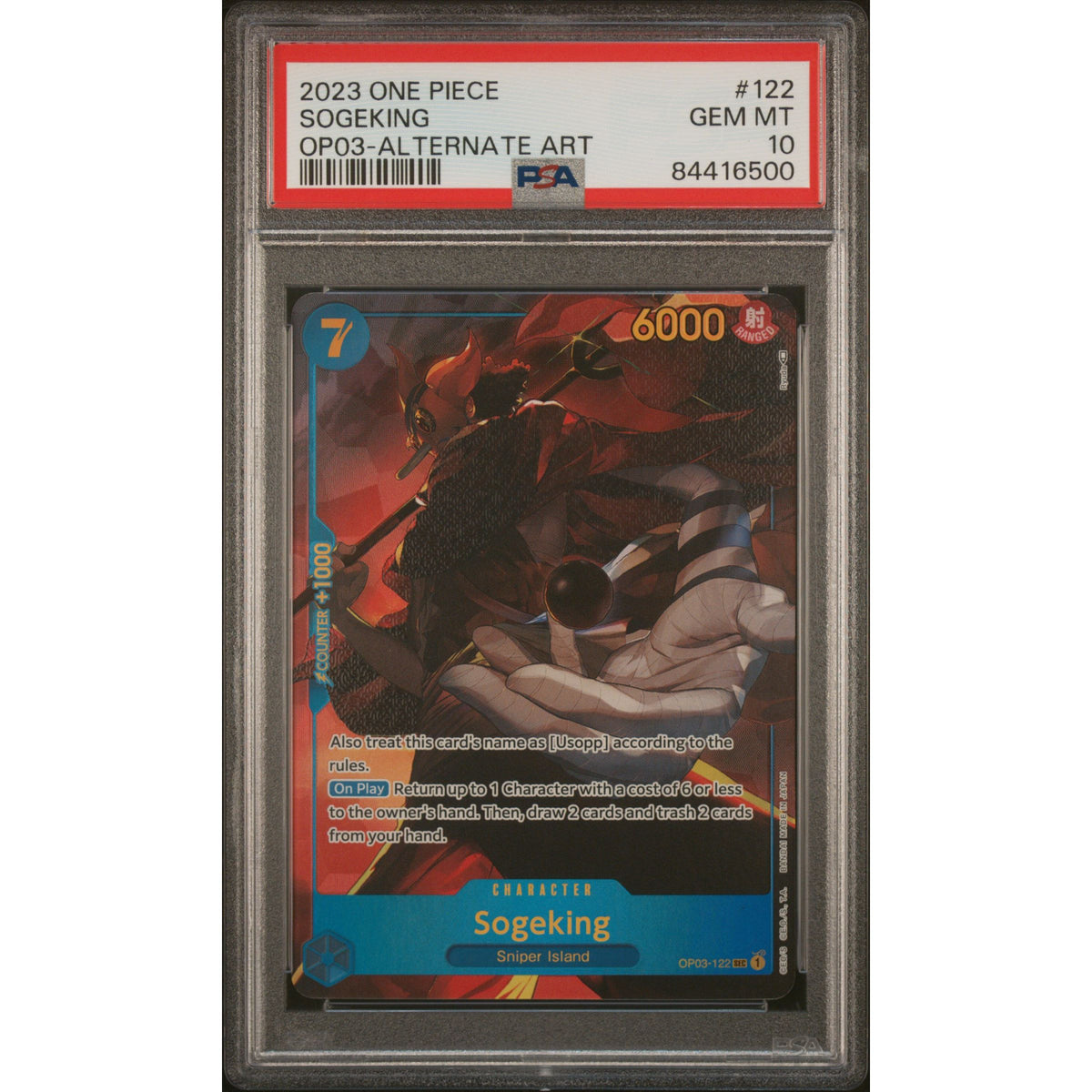 One Piece TCG: Sogeking #122 PSA 10-84416500