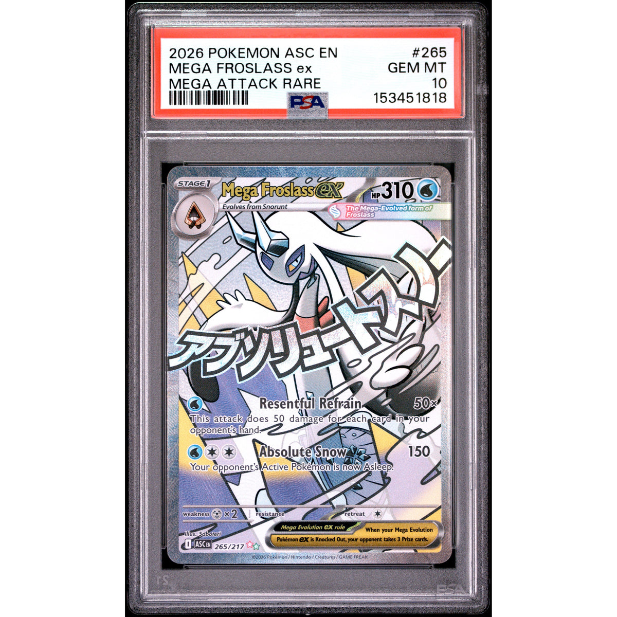 Pokémon TCG: Mega Froslass Ex #265 PSA 10-153451818