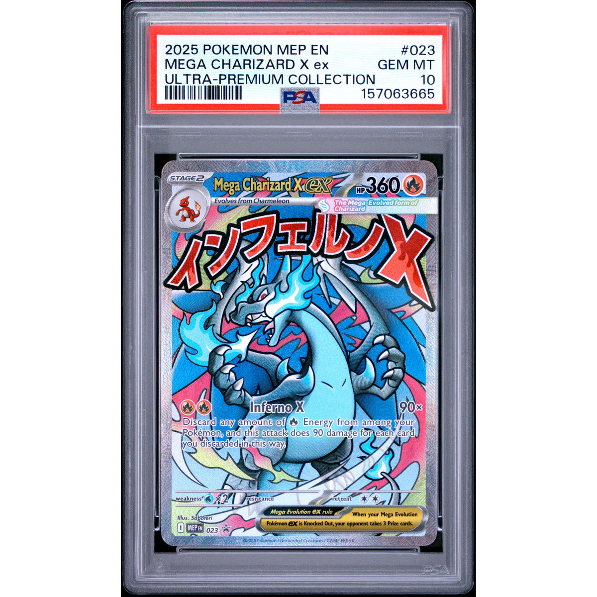 Pokémon TCG: Mega Charizard X Ex #023 PSA 10-157063665