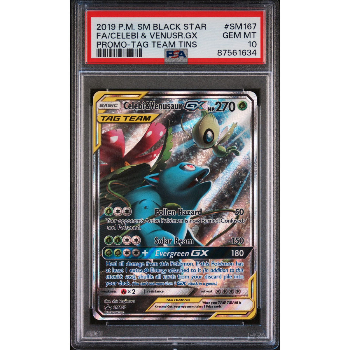 Pokémon TCG: Celebi & Venusaur Gx #SM167 PSA 10-87561634