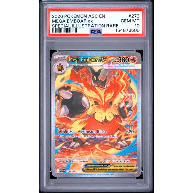 Pokémon TCG: Mega Emboar Ex #273 PSA 10-154876500