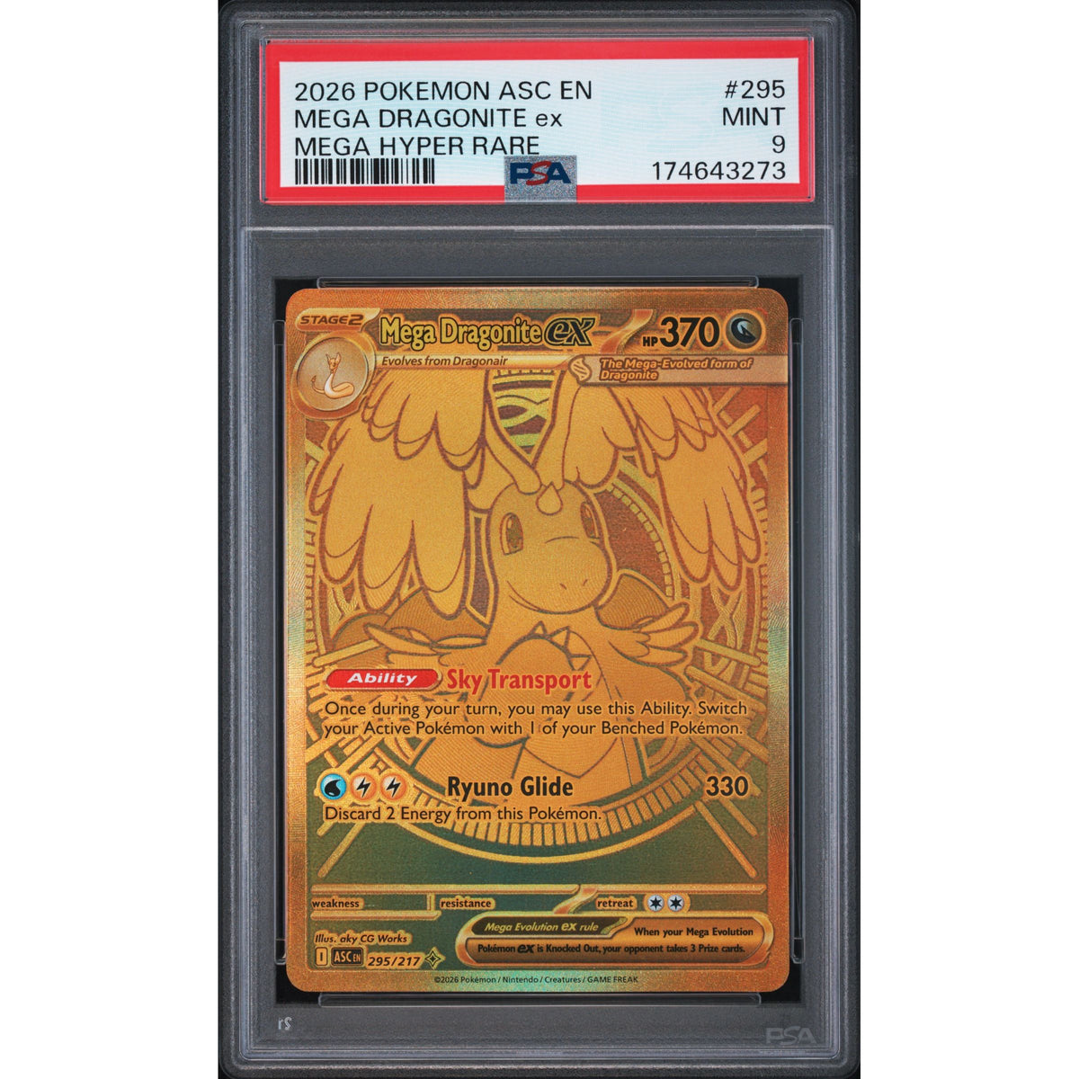 Pokémon TCG: Mega Dragonite Ex #295 PSA 9-174643273