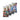 Four Pokémon TCG: Shining Legends Booster Packs from The Pokémon Company, each with unique character packaging, are displayed in a fanned arrangement.