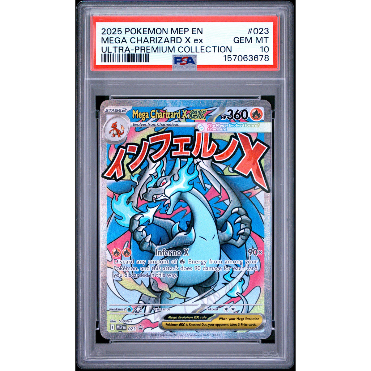 Pokémon TCG: Mega Charizard X Ex #023 PSA 10-157063678