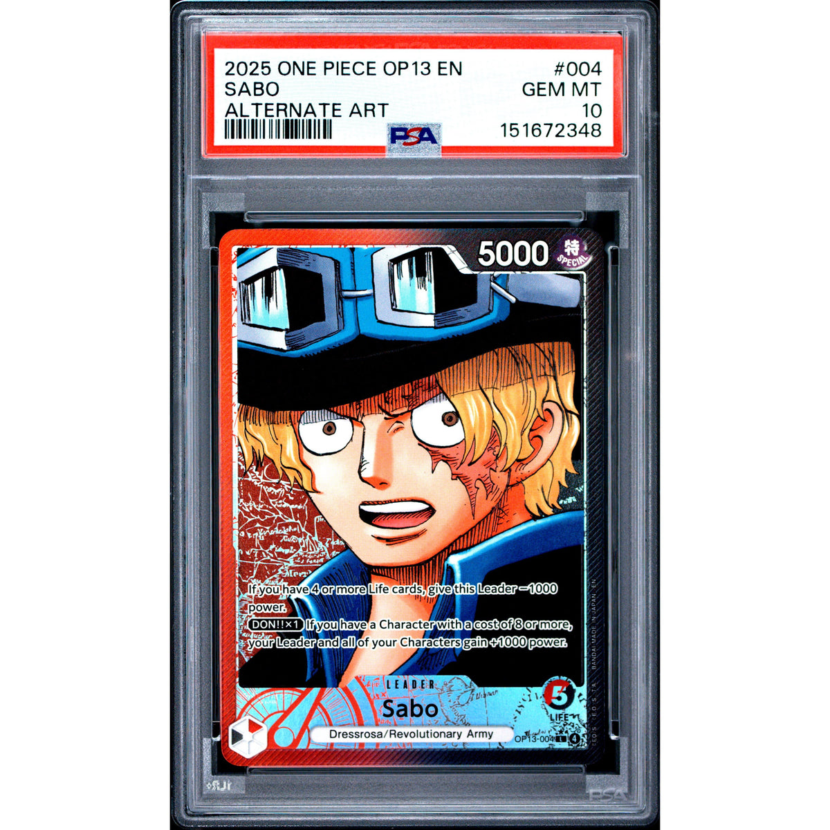 One Piece TCG: Sabo #004 PSA 10-151672348