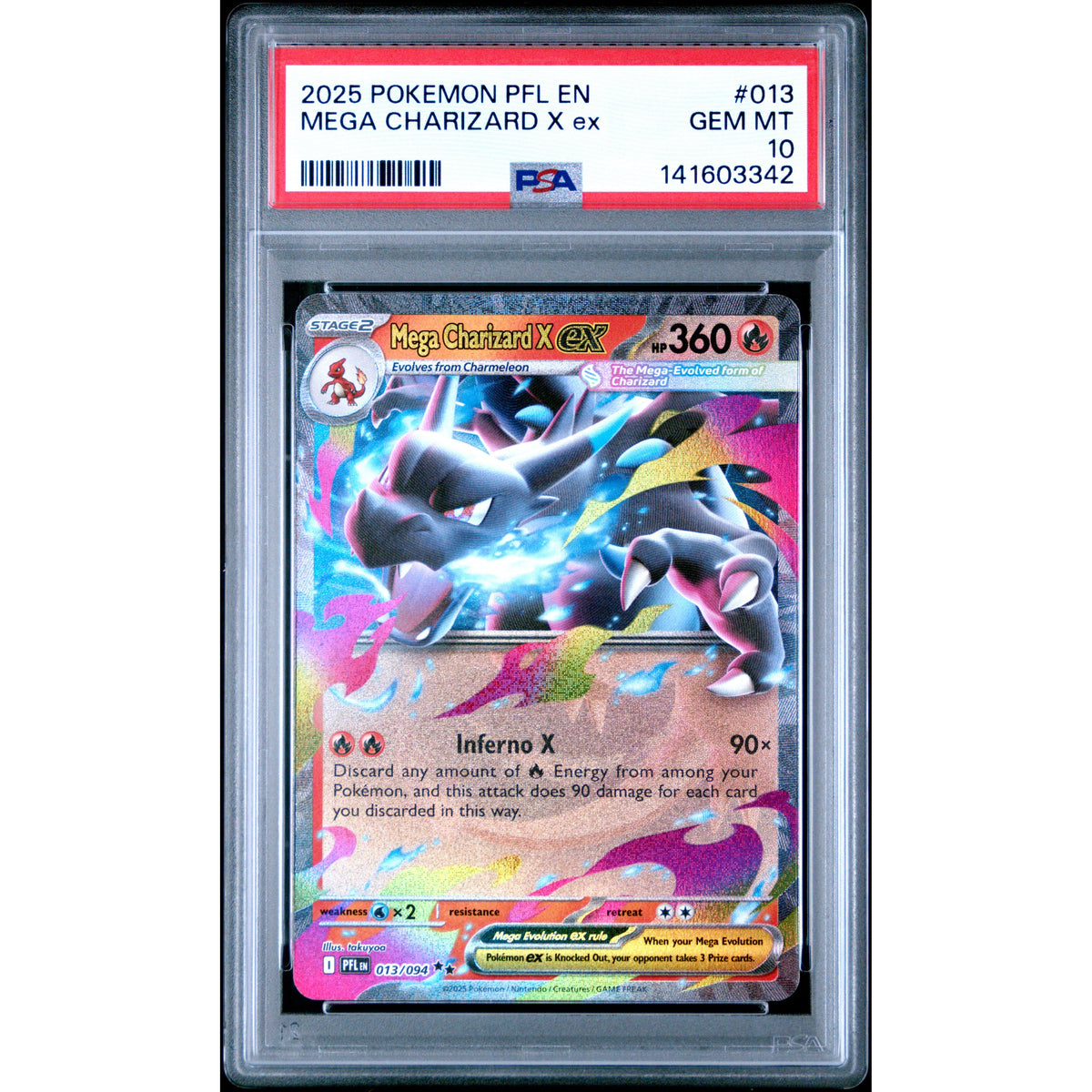 Pokémon TCG: Mega Charizard X Ex #013 PSA 10-141603342