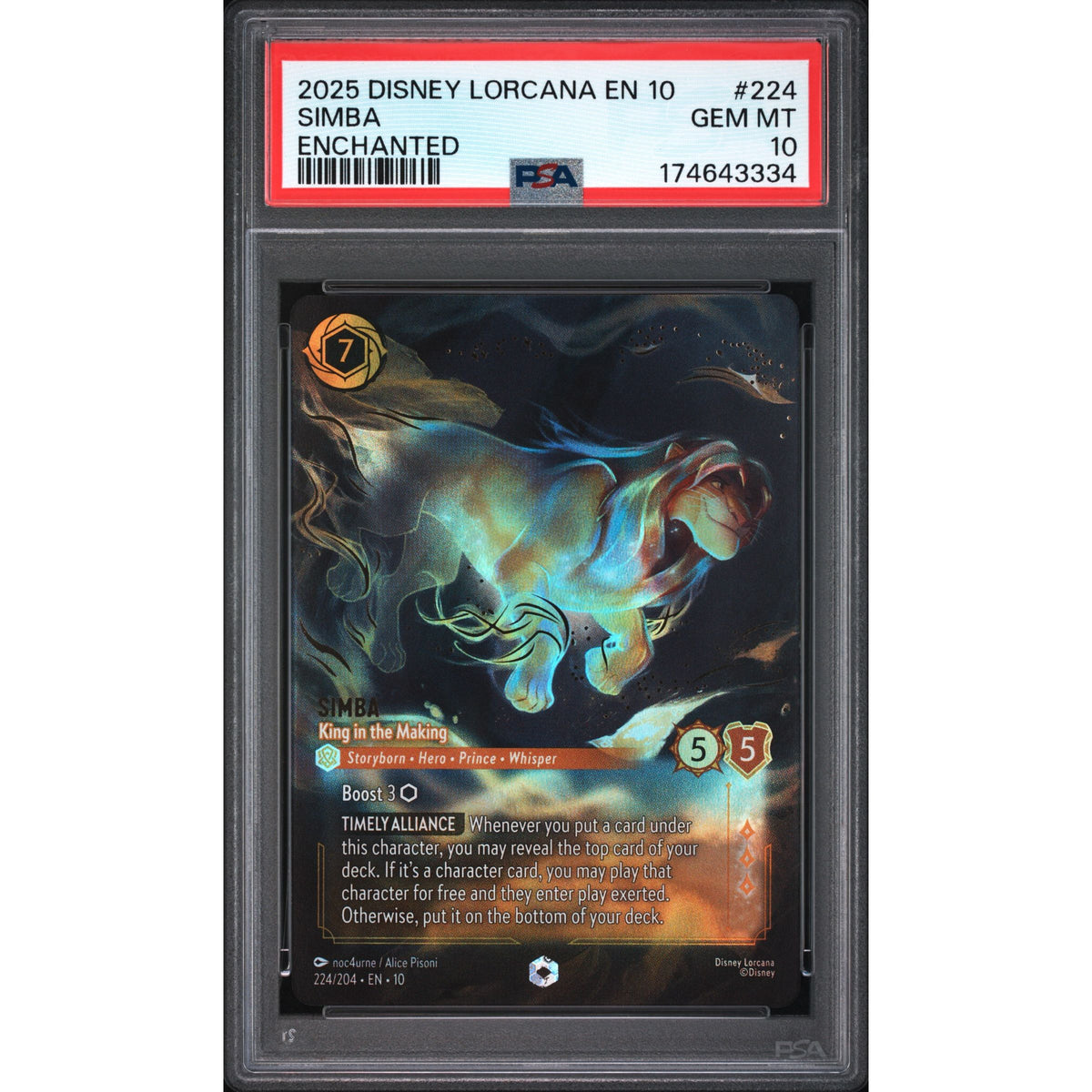 Lorcana: Simba #224 PSA 10-174643334