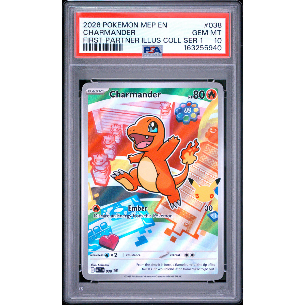 Pokémon TCG: Charmander #038 PSA 10-163255940