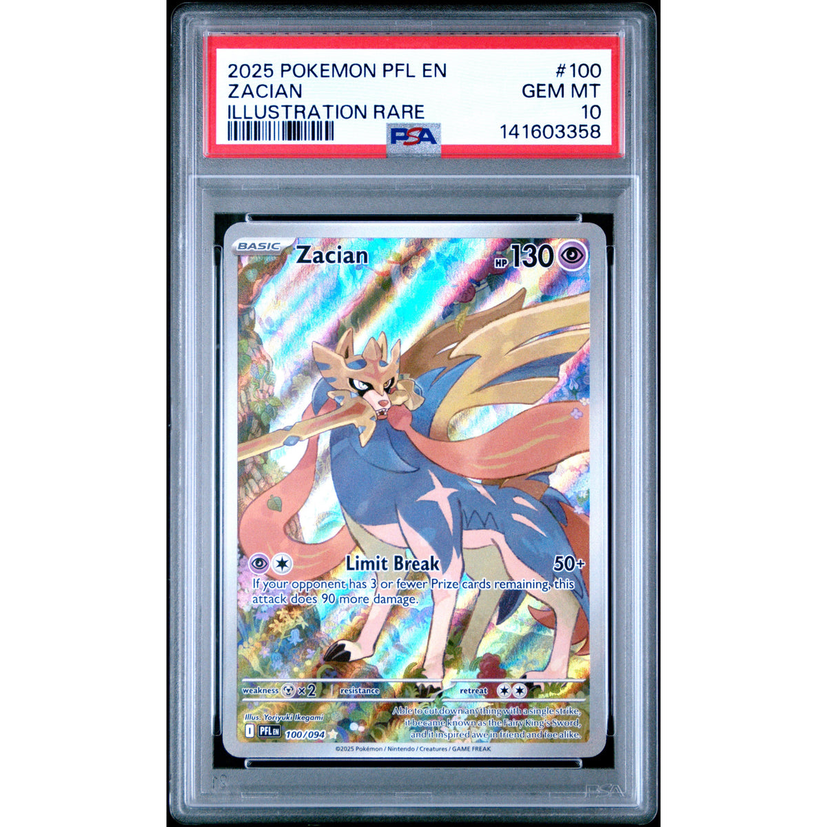 Pokémon TCG: Zacian #100 PSA 10-141603358