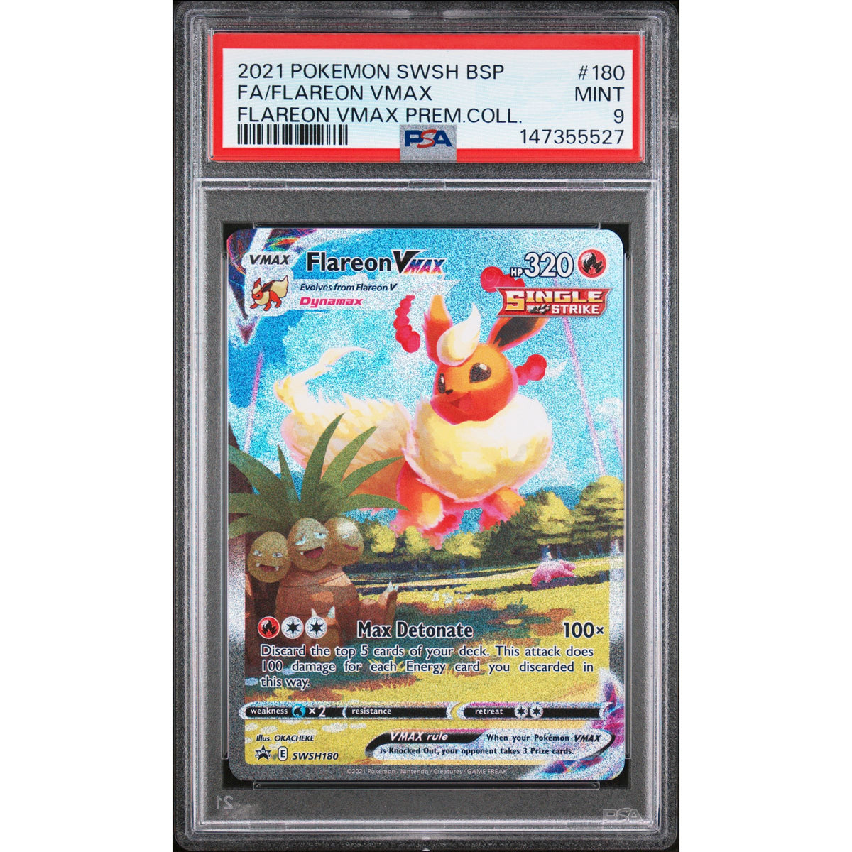 Pokémon TCG: Flareon Vmax #180 PSA 9-147355527