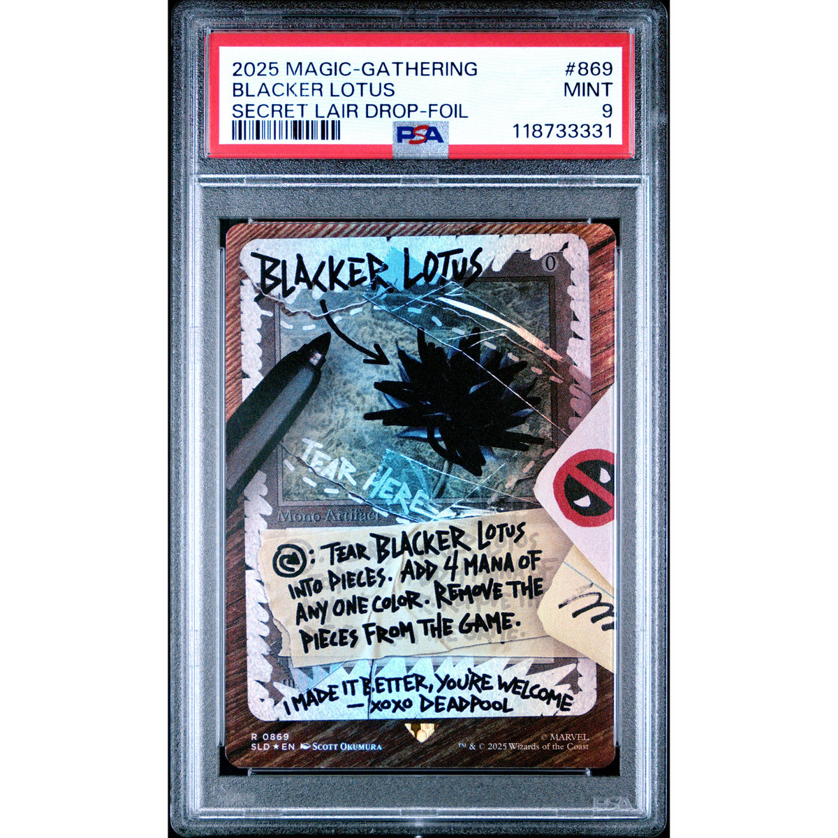 Magic the Gathering: Blacker Lotus #0869 PSA 9-118733331