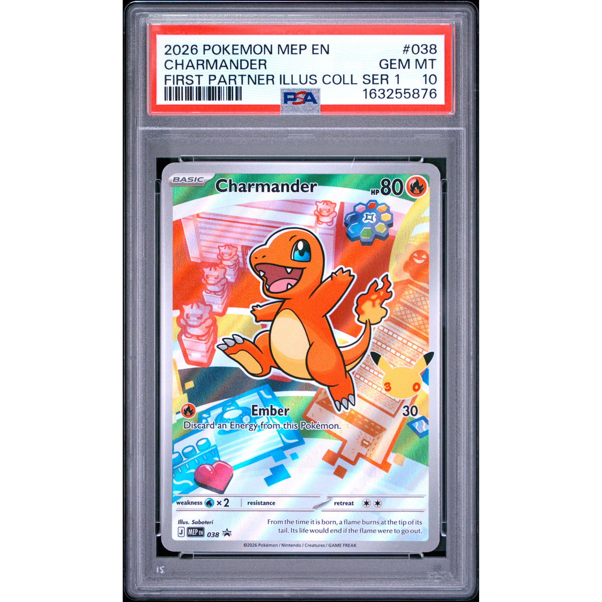 Pokémon TCG: Charmander #038 PSA 10-163255876
