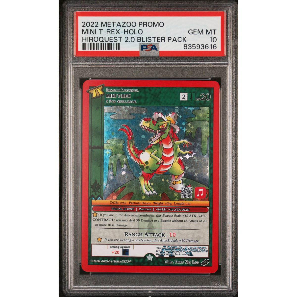 Meta Zoo TCG: Mini T-Rex PSA 10 Holo-83593616