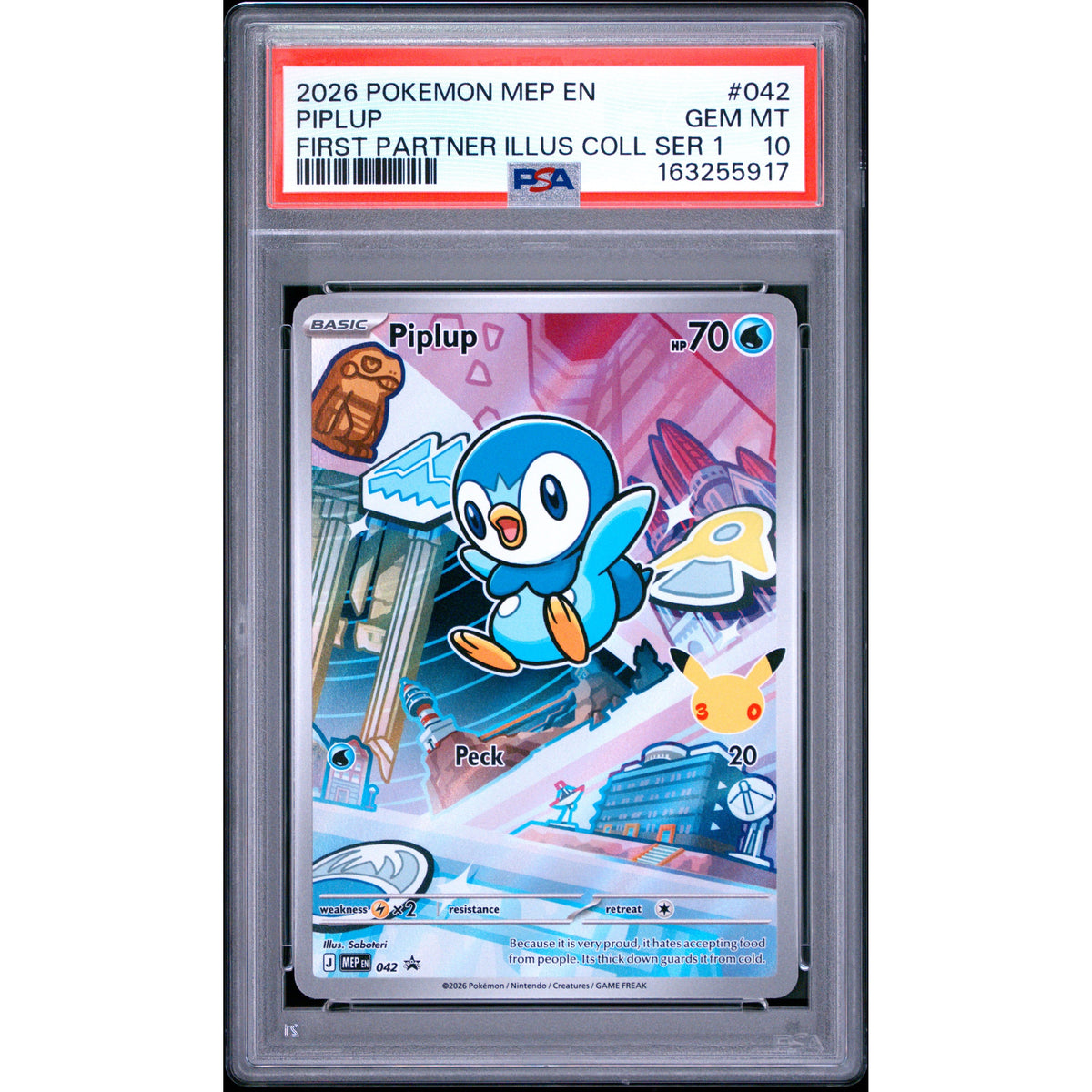 Pokémon TCG: Piplup #042 PSA 10-163255917
