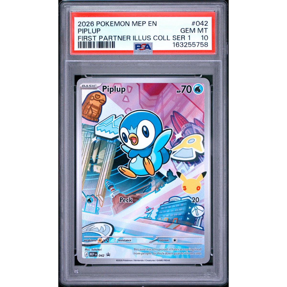 Pokémon TCG: Piplup #042 PSA 10-163255758