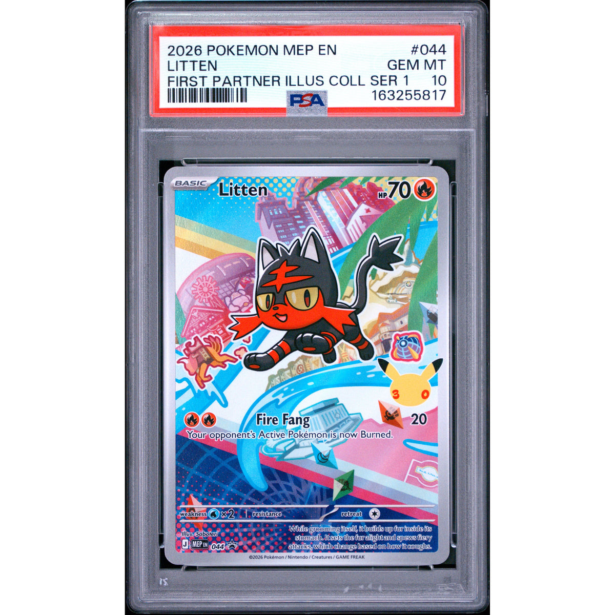 Pokémon TCG: Litten #044 PSA 10-163255817
