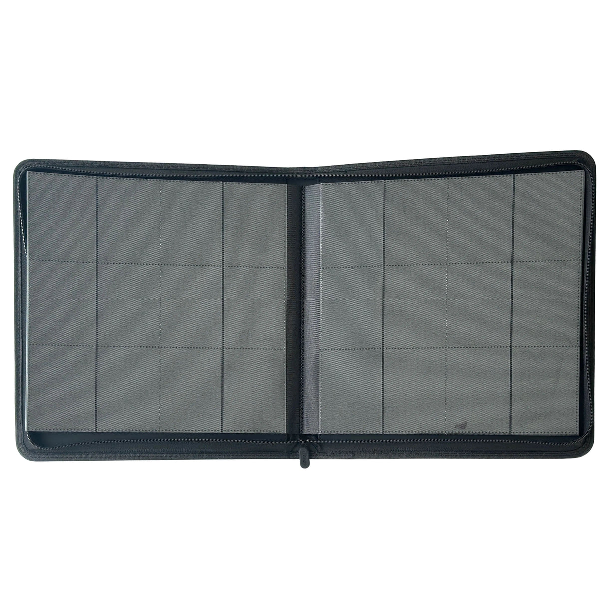 Four TCGpicks: Samlekortmappe [480 pockets 4X3] binders from Ml Trading—in black, red, gray, and teal—are arranged in a fanned-out display against a white background, perfect for organizing your trading cards with ample space for up to 480 lommer.
