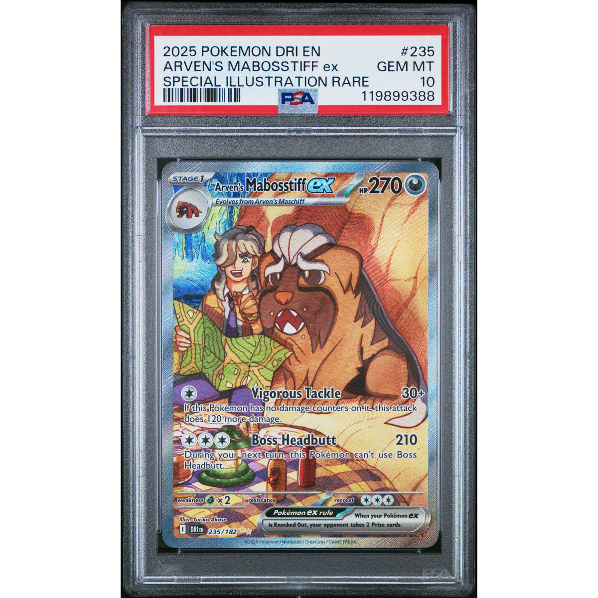 Pokémon TCG: Arven's Mabosstiff Ex #235 PSA 10-119899388